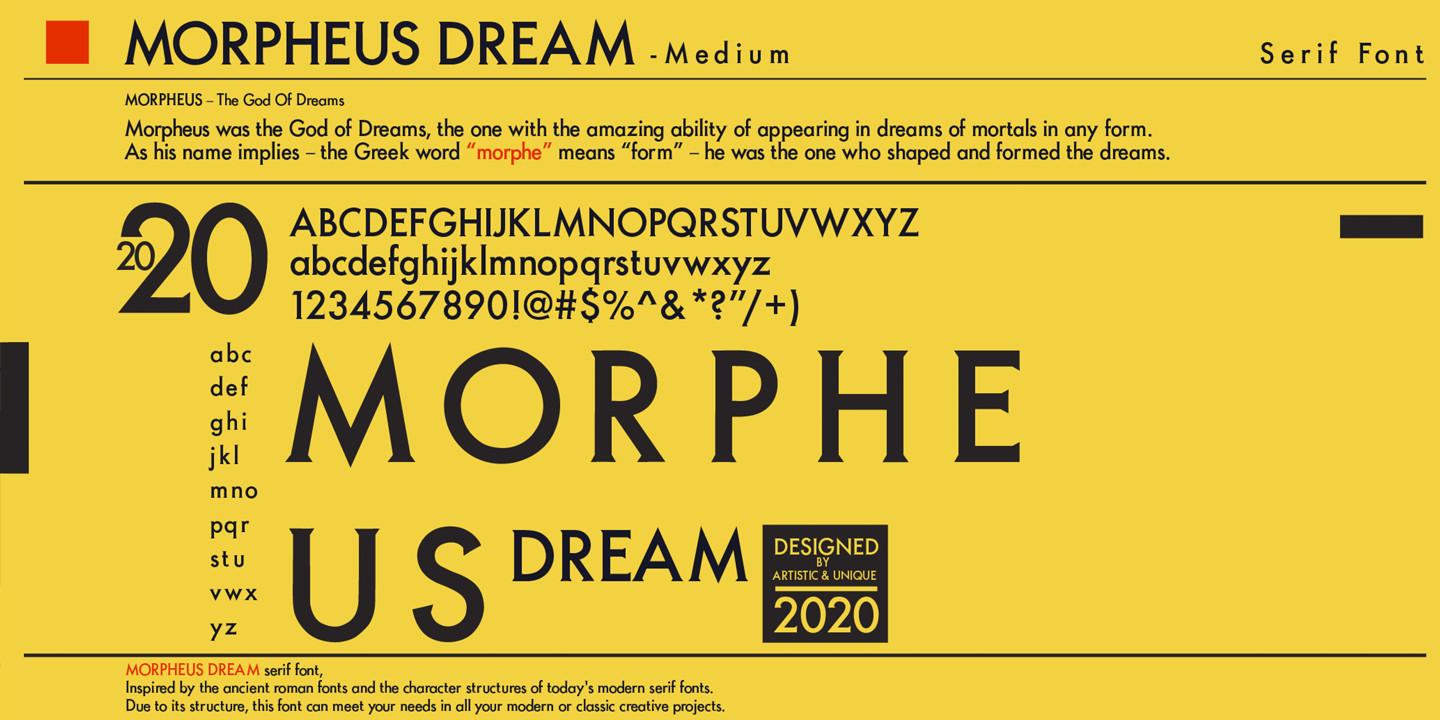 Morpheus Dream Bold Font preview